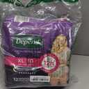 Depend Night Defense Adult Diapers, Incontinence & Postpartum Bladder Leak Underwear for Women, Disposable, Overnight, Extra-Large, Blush, 12 Count, 