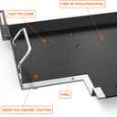 Stanbroil Full Size Griddle Insert for Most 2-Burner Gas Grill, Universal Flat Top Griddle for Weber, Royal Gourmet, Napoleon, Char-Broil, Cuisinart, Nexgrill, Dyna-Glo, Monument Grills and More