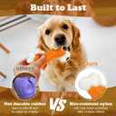 Kseroo 6-Pack Indestructible Dog Toys for Aggressive Chewers: Peanut Butter Flavored Hard Nylon Bone Chew Toys, Tough Dog Chew Toys, Dog Toys to Keep Them Busy for Medium Large Dogs, Orange