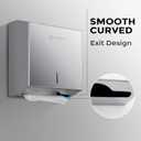 Commercial PaperTowel Holder Dispenser Wall Mount,Stainless Steel Bathroom Paper Towel Holder,Toilet Paper Napkin Holder,C Fold Multifold Trifold Paper Towel Dispenser,Hand Towel Dispenser