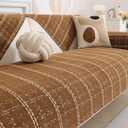 Waterproof Couch Cover for Dogs Washable,Chenille Pet Couch Covers for Sofa,Non-Slip Couch Covers for 3 Cushion Couch Sofa Pet Friendly (Brown, 36x74（1pc）)