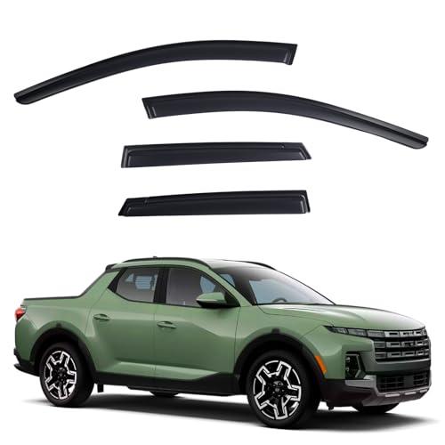 YLSCOO Window Visors Rain Guards fits Hyundai Santa Cruz 2022-2026, Out-Channel Window Wind Deflectors Vent Shades Accessories, Dark Smoke 4 Pcs, 2023 2024 2025