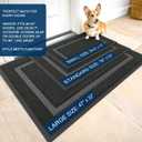 OLANLY Front Door Mat Indoor Outdoor Entrance, Waterproof All-Season, All-Weather Doormat, Sturdy Natural Rubber, Fade Resistant, Low Profile, Easy Clean Patio Porch Entryway Mat, 36x24, Black