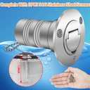 Boltigen 1-1/2"(38mm) Boat Gas/Fuel Deck Fill/Filler with Keyless Cap1.5inch Stainless Steel Deck Filler Marine Hardware for Boat, Yacht, Caravan, Mirror- Polished Head