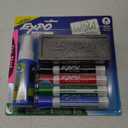 EXPO Dry Erase Markers Kit, Chisel Tip, Assorted Colors, Eraser, Spray Cleaner, 6 Count - Vibrant Ink, Ideal for Classroom, Back to School Supplies, Teachers, Office, Whiteboard & Home
