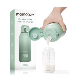 Momcozy Portable Bottle Warmer for Travel – Dual Heating Modes for Breast Milk & Water, Portable Milk Warmer with Fast Heating & Long Battery Life, 17 Ounces Large Capacity to Meet Your All-Day Needs
