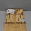 Utoplike in-Drawer Knife Block Bamboo Kitchen Knife Drawer Organizer, Handle Steak Knife Holder Without Knives, Fit for 12 Knives and 1 Sharpening Steel (Knives Not Included)