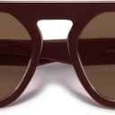 VANLINKER Retro Square Aviator Sunglasses for Women Men 70s Vintage Style Trendy Flat Top Rectangle Sun Glasses VL9826