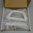 Patio Sliding Door Handle Set with Mortise Lock, Suitable for Sliding Glass Patio Door Thickness from 1.5in to 2in, 4-15/16" Screw Holes, Need to Drill, Reversible Design, Keyed (White)