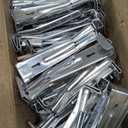 5 Inch 50 Pack Gutter Hangers, Heavy Duty Hidden Rain Gutter Brackets Fastener with Pre-Inserted Screw, Aluminum Gutter Brackets for Repairing Sagging Rain Gutters, Silver