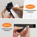 Meaocer 4 Packs Hat Rack for Wall, Hat Organizer for Baseball Caps Holds 36 Hats, 3 Mounting Options Hat Hook Hanger, Strong Baseball Hat Holder Storage, Cap Display for Door, Room, Closet (Black), 5 pack
