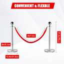 6 PCS Crowd Control Barriers, Red Carpet Runner for Party Wedding