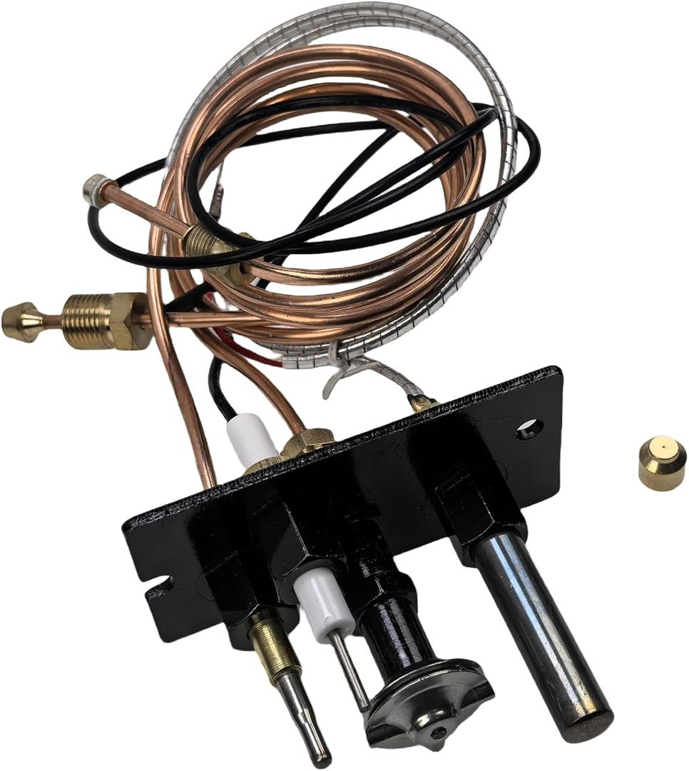 10002265 Replacement Propane/Natural Gas 3 Way Pilot Assembly compatible with for Majestic Temco, and Vermont Castings gas stoves