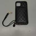 Bocasal Crossbody Wallet Case for iPhone 14 Plus, RFID Blocking PU Leather Zipper Handbag Purse Flip Cover, Kickstand Folio Case with Card Slots Holder Wrist Strap Lanyard 5G 6.7 Inch (Black)