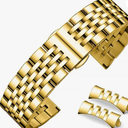 Watch Band Stainless Steel Watch Strap Curved End Replacement Watch Straps For Smart Watches Unisex Wristband