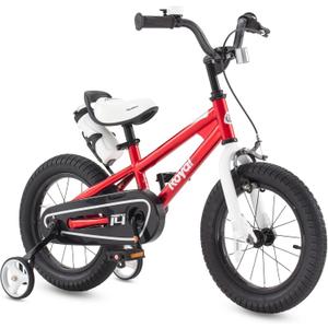 RoyalBaby Kids Bike Freestyle Classic & EZ Balance Pedal Switchable Bicycle, 12 14 16 18 Inch, 3-10 Years Toddler to Big Kids (Red)