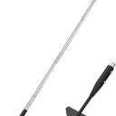 Triangle Garden Hoe, Carbon Steel Weed Remover Edger Lawn Tool with 57.5 Inches Stainless Steel Long Handle, Weed Puller Long Handle Hoe for Digging Weeding Hoeing Loosing Soil