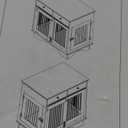 Dog Crate Furniture for 2 Dogs, 47" Double Dog Kennel with Removable Divider and 2 Drawers, Decorative TV Stand Side Table, Indoor Pet Cage for Large/Medium/Small Dogs White