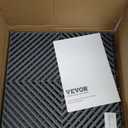 VEVOR Interlocking Drainage Mat, 12 x 12 Modular Interlocking Cushion, 12 Pcs Splicing Drainage Mats, Non-Slip Gray PP Drainage Floor Tile and Shower Mat, for Garage, Garden, Kitchen & Outdoor, Grey, 12 pieces