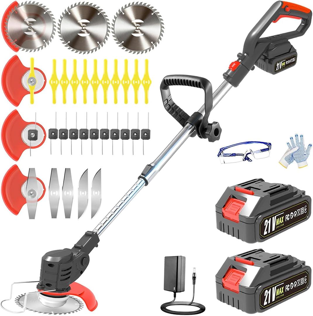 Cordless Weed Wacker Battery Powered Weed Eater, Grass Trimmer