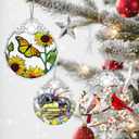 Stained Glass Ornament, Christmas Ornament, Hanging Ornaments for Home Decor & Christmas Tree Ornaments Exquisite Holiday Decor, Xmas Gifts & Holiday Present - Monarch Butterfly