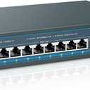 YuanLey 8 Port PoE Switch with 2 Gigabit Uplink, 8 PoE+ Port 100Mbps, 120W 802.3af/at, Extend Function, Metal, Fanless, Unmanaged Plug and Play Network Switch
