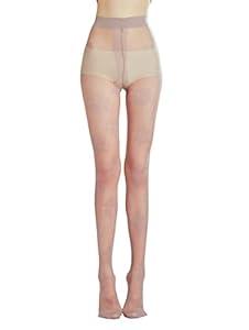 Sahabowi Women's Jacquard Sexy Thin Tights, Fashion High Waist Pantyhose, Shaping Slimming ButtLifting Stockings, Coffee Rosebud, 1pcs