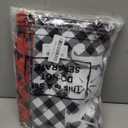 Windyun 16 Pcs Christmas Drawstring Bags Bulk Large Xmas Buffalo Plaid Drawstring Cloth Gift Bags 12 x 16 Inch Gift Wrapping Storage Sack for Party Favor(Black, White, Red Buffalo Plaid)