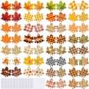 Humyoun 30 Pack Thanksgiving Diamond Painting Greeting Cards with Envelope Fall Maple Diamond Art Cards Bulk DIY Postcard 5d Round Drill Thanksgiving Art Craft for Adults Beginner
