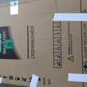 Sharp SDW6504MS Stainless Steel Dishwasher, 24-inch Pocket Handle, 52 dB, Hybrid Tub, 12 Place Settings, 5 Cycles, Heated Dry