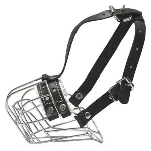 Caucasian Shepherd Muzzle Chrome Metal Dog Wire Basket Muzzle Reinforced Cage