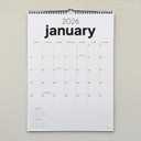 2026 Calendar, 12 Months, January to December, 17" x 12", Large Wall Calendar 2026 with Hanger, Calendar 2026 for Wall, 2026 Calendar Planner, Thick Paper, Spiral Binding, Simple and Aesthetic Design.