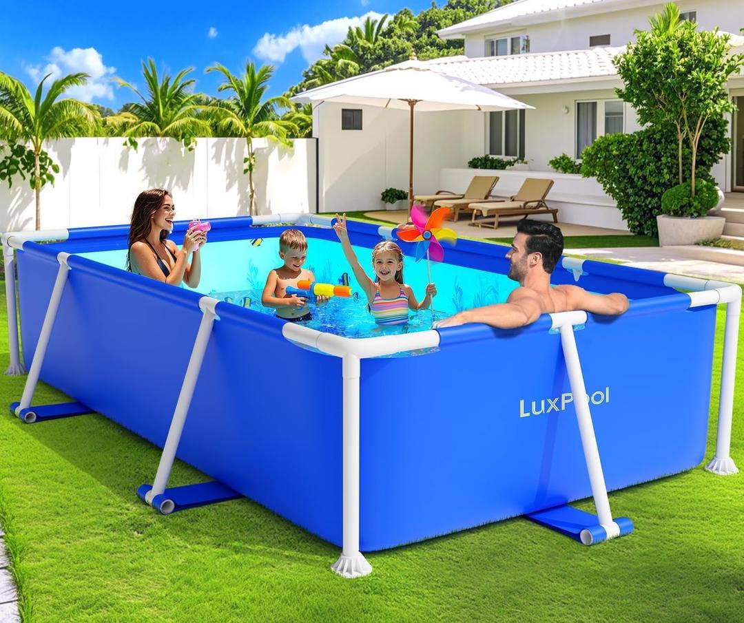 Above Ground Pool,Frame Deep Swimming Pools, Family Pool,Large Above Ground Easy Set, Outdoor Backyard Pools for Kids, Adults,7ft x 48in x 24in