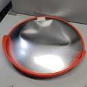 18" Convex Mirror for Pole, 18 Inch Orange Driveway Traffic Mirror for Blind Spot, Wide View Security Mirrors for Warehouse, Garage, Office Indoor Outdoor