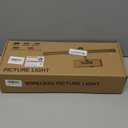 DESOOP Battery Operated Picture Lights for Wall, Wireless Painting Lights Dimmable Artwork Lighting with Remote and Timer, Rechargeable Art Lights for Paintings-Brushed Grey 16'' inch Warm White