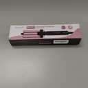 Farery Mini 3 Barrel Hair Waver - Portable Beach Wave Curling Iron for Short Hair, 1/2 Inch Ceramic Crimper with 3 Temp Settings & 30s Fast Heating, Dual Voltage Travel Hair Waver for Women, Pink