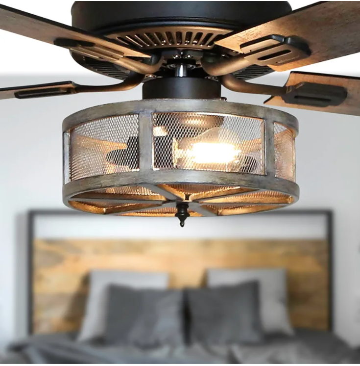 RIVER OF GOODS 52" W LED Indoor Oil Rubbed Bronze ​WiFi Smart Ceiling Fan Compatible ​with Amazon Alexa and Google Home