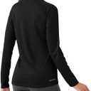 NAVISKIN Women's UPF 50+ Sun Protection Long Sleeve Shirts Rash Guard Shirts Quick Dry Lightweight Hiking Shirts (Black, XXL)
