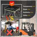 Santiano Forklift Cover fo Sun Protection - 0.5mm Black Transparent PVC,90% UV Protection ,Waterproof, Forklifts Roof Cover ,| 47"W x 45"L | Fits 6000lb Forklift (Weatherproof, High Visibility Design)