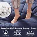 Japanese Foldable & Portable Roll-up Camping Mattress, Blue Twin