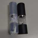 Salt and Pepper Grinder Set with Adjustable Coarseness | Manual Pepper Mill Grinder with Refillable Design | Ceramic Core | Kitchen Essential (2 Packs, Black)