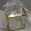 Okllen Glass Card Box with Slot, Large Gold Clear Card Box for Wedding Receptions, Decorative Storage Box with Lock for Baby Shower, Birthday Party, Bridal Shower