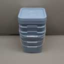 Mumufy 3 Pcs 3.5 Gallon Square Food Grade Bucket with Lid Square Bucket Pail with Plastic Handles for Storing Dry Food, Charcoal, Camping, Fishing (Aqua)