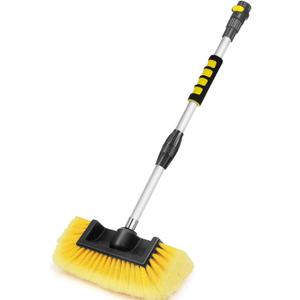 Anyyion 49inch Car Wash Brush with 10 Inch Soft Bristle, On/Off Switch for Car Truck Boat Washing Brush, Perfect for Cleaning House Siding, Auto Cars, Trucks, SUV, RV, Floors and More!