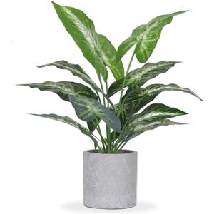 16" Small Fake Plants Artificial Tropical Faux Plants Indoor for Office Desk Shelf Bathroom Home Decor