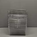 YIHONG 6 Pack Clear Pantry Organizer Bins, Plastic Containers with Handle for Kitchen,Freezer,Cabinet,Closet,Bathroom Under Sink Storage (11.2x7.5x6)