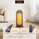 Dreo Quiet Space Heater, 1500W Portable Heaters for Indoor Use with Remote, 70 Oscillation, Fast and Safety Electric PTC Ceramic for Desk Office Bedroom, 12H Timer (Silver)