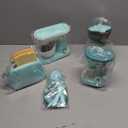 Shemira Play Kitchen Accessories, Play Kitchen Appliances Toy Set with Coffee Maker, Blender, Mixer, Toaster, Kids Kitchen Playset, Toys for 3 4 5 6 7 8 Year Old Girls, Birthday Gifts for Girls (Green)