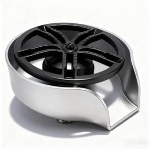 Automatic Glass Rinser for Kitchen Sink, Stainless Steel Cup Washer with G1/2 Thread, Professional Corrosion-Resistant Pressure Glass Washer, ABS Plastic Base