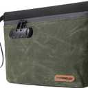 Lock Travel Pouch with Combination Lock & Activated CarbonWaterproof Zipper, Carbon Lined for Home Storage & Gifts (Dark Green)